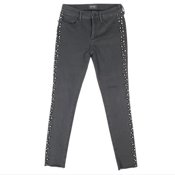 Driftwood Jackie Studded Jeans Black Skinny Denim Punk Biker Moto E Girl - Picture 3 of 14